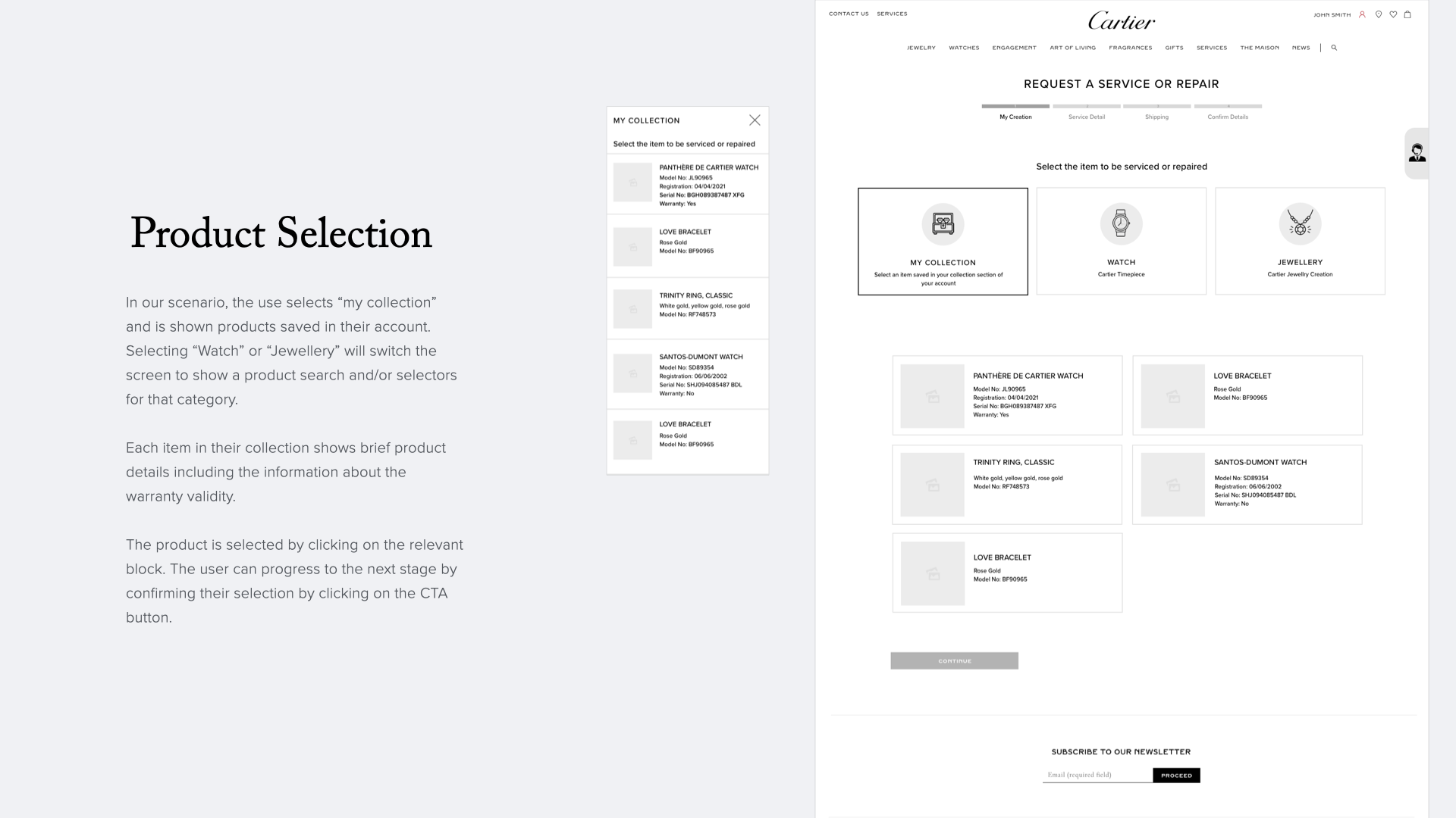 Carter Wireframe Example 3