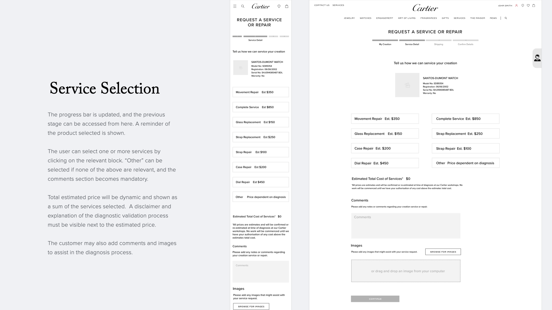 Carter Wireframe Example 4